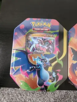Pokemon Mega Charizard x and Y Tins Lot of 2 New Sealed - Image 2