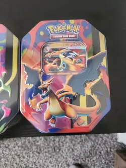 Pokemon Mega Charizard x and Y Tins Lot of 2 New Sealed - Image 3