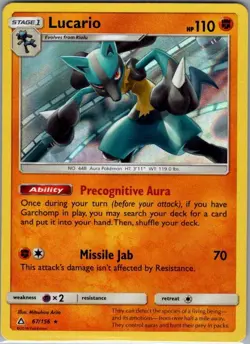 Lucario 67/156 Holo SM - Ultra Prism - Pokemon Card - NM - Image 1