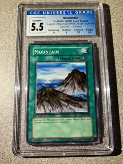 Yugioh Mountain Asian English Common LOB-048 CGC 5.5 Excellent+ - Image 1