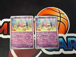 2x Slowpoke 57/142 Common Stellar Crown Pokemon cards Reverse Holo - Image 1