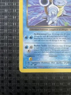 Dark Blastoise 20/82 Non Holo Rare Vintage Pokemon TCG:Team Rocket LP Free Ship - Image 5