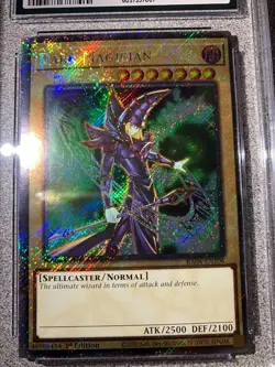 Yugioh Dark Magician RA04-EN106 Platinum Secret Rare 1st Ed. CGC 9 Mint Misprint - Image 2