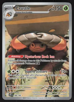 Crustle 186/182 Illustration Rare Destined Rivals Pokemon Holo Near Mint - Image 1