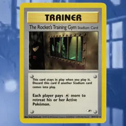 The Rocket's Training Gym #104/132 Rare Gym Heroes Pokemon Trainer Card ☆NM-MINT - Image 1