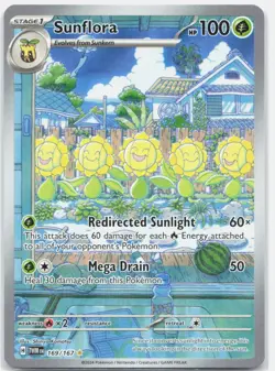 Sunflora 169/167 Illustration Rare Twilight Masquerade Pokemon Holo Near Mint - Image 1