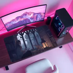 Cozy Lofi Vampire Playmat - Fantasy Desk Pad for MTG YuGiOh DND, Gaming Mat - Image 4