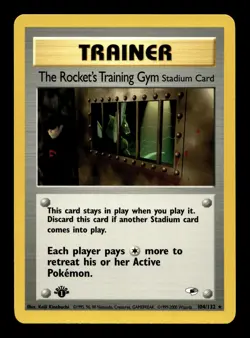 The Rocket's Training Gym 104/132 Gym Heroes 1st Edition Rare Pokemon TCG - Image 1