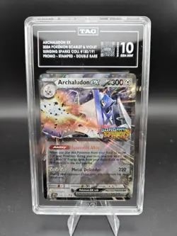 TAG 10 Archaludon ex 130/191 Surging Sparks STAMPED PROMO Pokemon PSA - Image 1