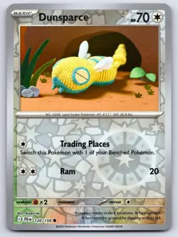 Dunsparce 120/159 Pokemon Journey Together Reverse Holo NM/LP - Image 1