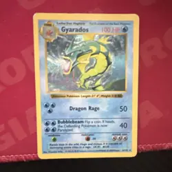 Pokemon TCG Gyarados 006/102 Base Set Unlimited Holo shadowless English 1999 - Image 1