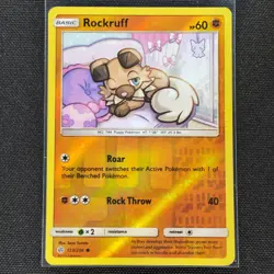 Rockruff - 123/236 - Reverse Holo - Cosmic Eclipse - Pokemon - NM/M - Image 1