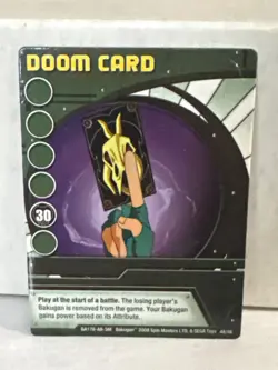 Bakugan Gundalian Invaders Doom Card 🟢 Green Ability 46/48 Darkus +30 - Image 1