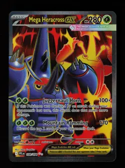 Mega Heracross ex 108/094 Ultra Rare Phantasmal Flames Pokemon Cards - Image 1
