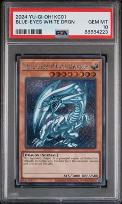 PSA 10 Blue-Eyes White Dragon KC01 Secret Rare English Yugioh DDS Reprint Kaiba - Image 1