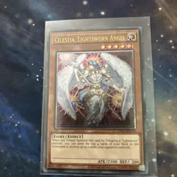 YuGiOh! Celestia, Lightsworn Angel LODT-EN024 ULTIMATE RARE NEAR MINT - Image 1