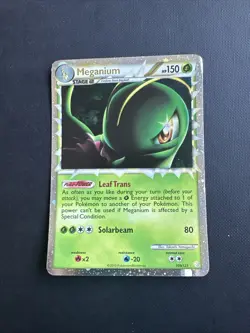 Pokemon TCG Meganium Prime Heartgold Soulsilver Holo Card 109/123 Prime Rare - Image 1