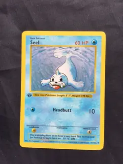 Pokemon Cards: Base Set 1st Edition Uncommon: Seel 41/102 - Image 1