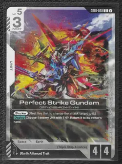 Perfect Strike Gundam Foil - GD01-068 Beta NM Japanese - Gundam TCG Card Game - Image 1
