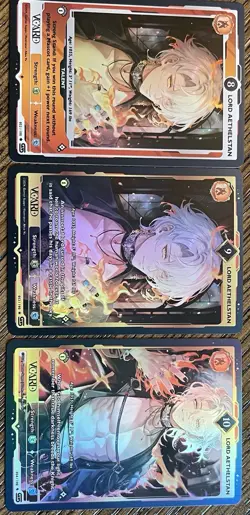 v card rising stars 1st edition Lord Athelstan 10,9 & 8 Holo - Image 1
