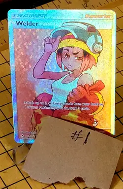 2019 Pokemon Card Trainer Welder 214/214 Unbroken Bonds Full Art Ultra Rare CRD1 - Image 4