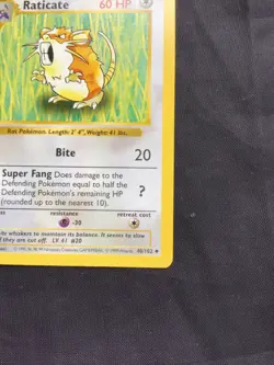 Pokemon Cards: Base Set 1st Edition Uncommon: Raticate 40/102 - Image 4