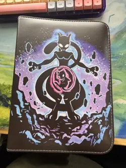 Pokemon 3 Ring Card Binder 50 Page 9 Pocket Card Album Mewtwo/Blastoise NEW - Image 1