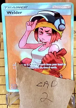2019 Pokemon Card Trainer Welder 214/214 Unbroken Bonds Full Art Ultra Rare CRD2 - Image 4