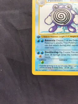Pokemon Cards: Base Set 1st Edition Uncommon: Poliwhirl 38/102 - Image 5