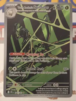 Pokemon TCG Team Rockets Spidops Illustration Rare Card 187/182 Destined Rivals - Image 1