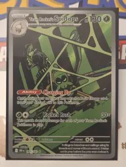 Pokemon TCG Team Rockets Spidops Illustration Rare Card 187/182 Destined Rivals - Image 5