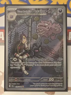 Pokemon TCG Team Rockets Weezing Card 199/182 Destined Rivals Illustration Rare - Image 5