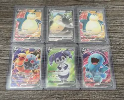 Lot Of 6 Rare & Full Art Sword & Shield Pokemon Cards Snorlax, Wobbuffet & More - Image 1