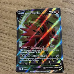 Galarian Zapdos V 173/198 Ultra Rare Holo Pokemon Card Chilling Reign 2021 DB5 - Image 1