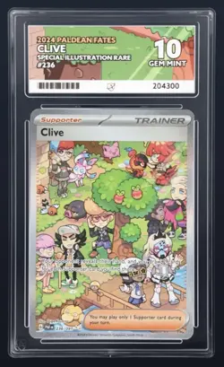 Pokemon Card Clive 236/091 Paldean Fates SIR ACE 10 - Image 1