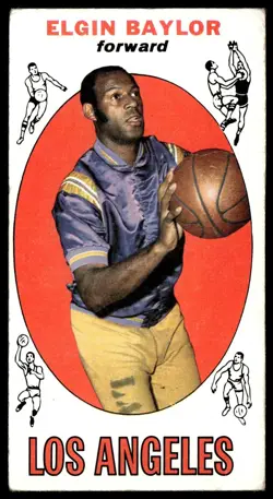 1969-70 Topps Basketball Card Elgin Baylor Los Angeles Lakers #35 G-VG - Image 1