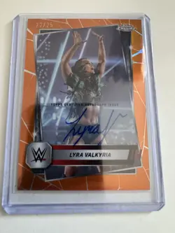 Topps WWE Chrome 2025 Auto Autograph Card Lyra Valkyria Orange /25 - Image 1