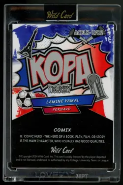 LAMINE YAMAL 2024 Wild Card Comix Kopa Trophy Rookie Gold Vinyl 1/1 Rookie RC - Image 2