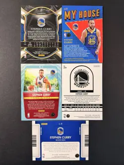 Stephen Curry 5 Card Lot Select Concourse Prizm Optic My House Pure Players - Image 2