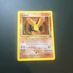1999 WOTC Pokemon SULFURA FOSSIL MOLTRES FRENCH HOLO 12/62 Pokemon Rare Vintage - Image 3