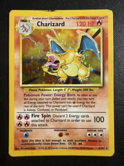 Pokemon Card - Charizard - Base Set - 4/102 - Rare holo - HP - 1999 - Image 1