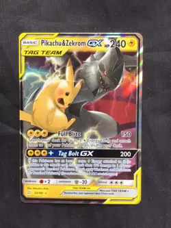 Pokemon Cards: Team Up Rare Holo: Pikachu & Zekrom GX 33/181 - Image 1