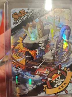 One Piece Card - Brook Manga Anime Full Art HOLO FOIL OP01 SSR09 - Image 4