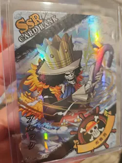 One Piece Card - Brook Manga Anime Full Art HOLO FOIL OP01 SSR09 - Image 5
