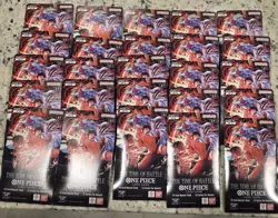 25 NEW One Piece TCG English OP-16 The Time of Battle Sleeved Booster Packs - Image 1