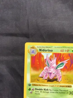 Pokemon Cards: Base Set 1st Edition Uncommon: Nidorino 37/102 - Image 2