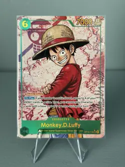 Monkey D Luffy OP13-118 SEC RED Alt Art One Piece Carrying On His Will English - Image 1