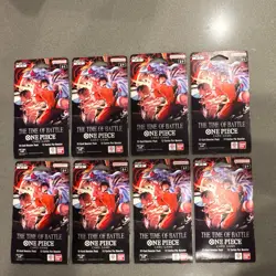 One Piece TCG OP-16 The Time of Battle Sleeved Booster Pack Lot of 8 English Sea - Image 1
