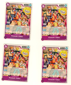 Set Of 4 Kozuki Oden OP13-063 Uncommon One Piece Trading Card - Image 1