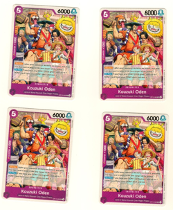 Set Of 4 Kozuki Oden OP13-063 Uncommon One Piece Trading Card - Image 3